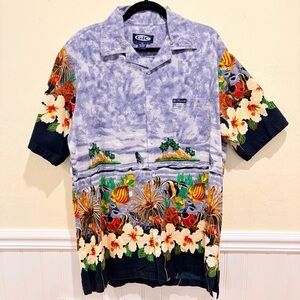 Sold Vintage GJC St. Thomas, Ocean vibes, fish, coral tropical shirt, size 3X